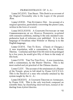 The 1919 publishing programme lists the Yi King and Tao Teh King as separate projects, The Equinox III:1, p. 15. The 1919 publishing programme lists the Yi King and Tao Teh King as separate projects, The Equinox III:1, p. 15.
